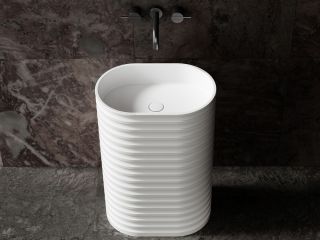 Напольная раковина ABBER Stein AS2550-H 58см белый матовый